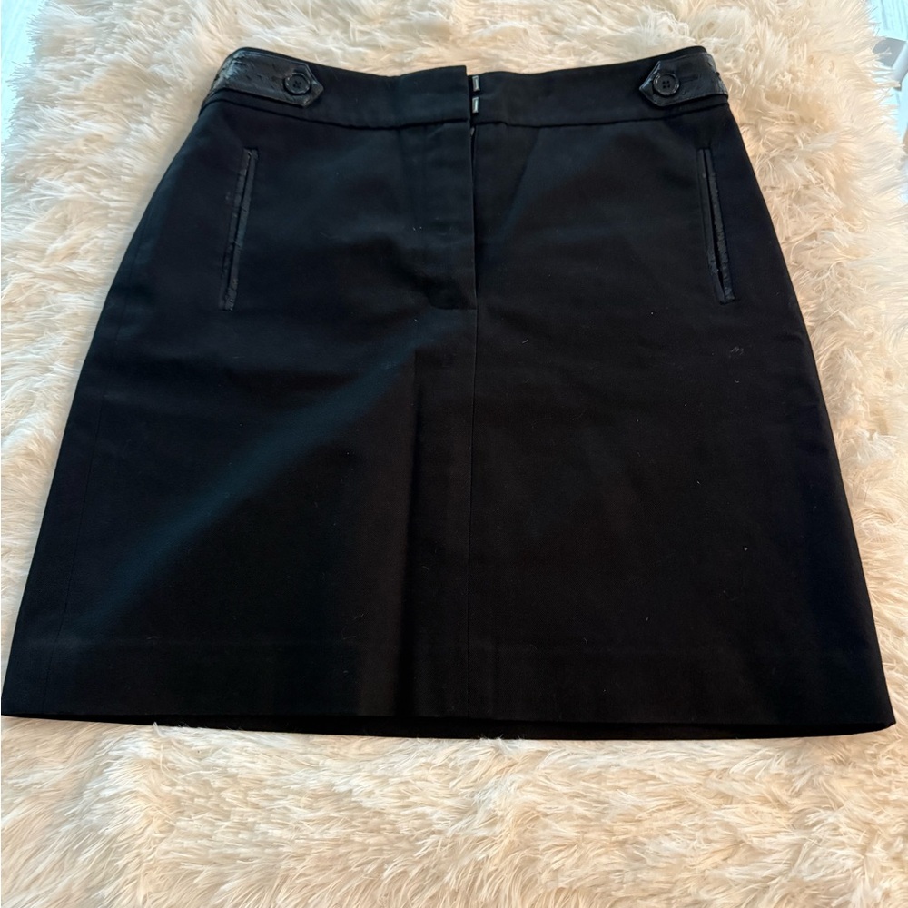 Ann Taylor Black A-Line Knee-Length Skirt